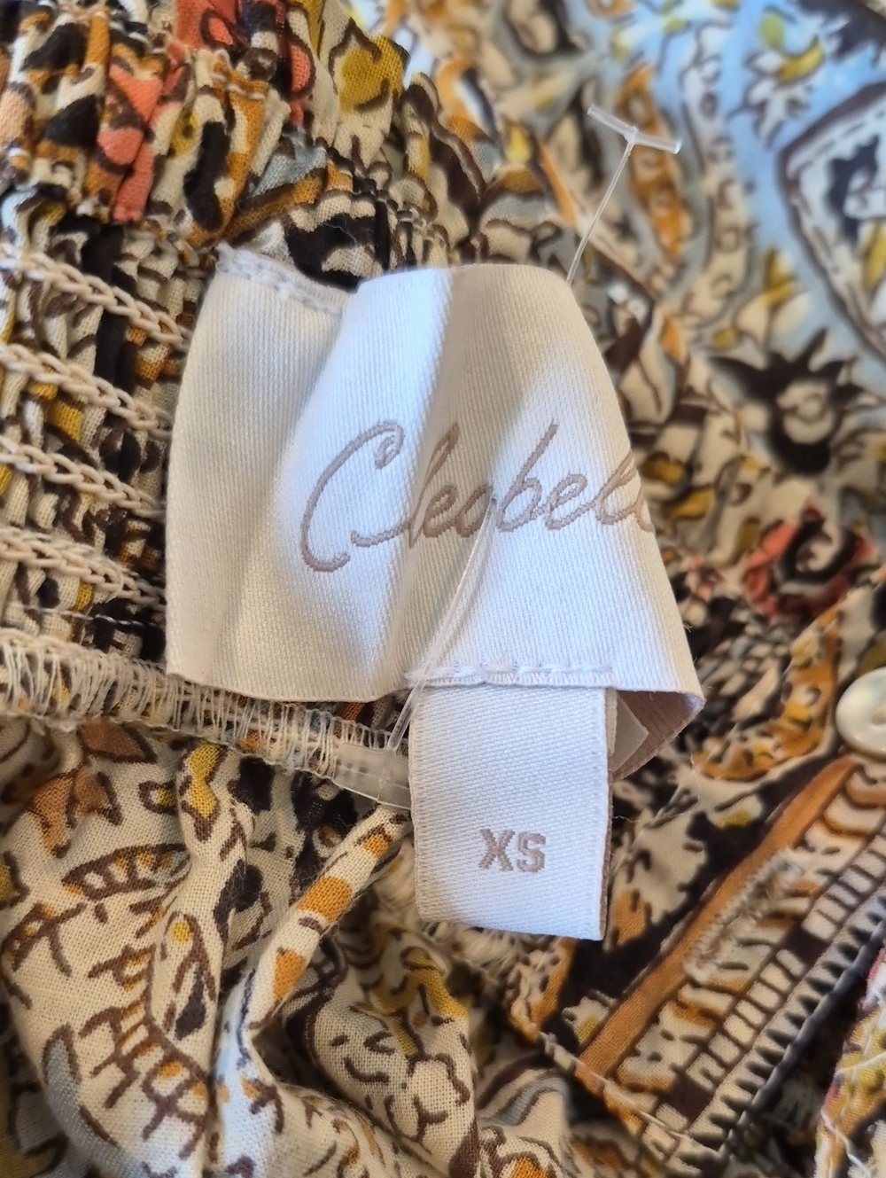 XS-M Cleobella Rosalie Kaleidoscope Abstract Paisley Print Cotton Midi Dress - Picture 8 of 13